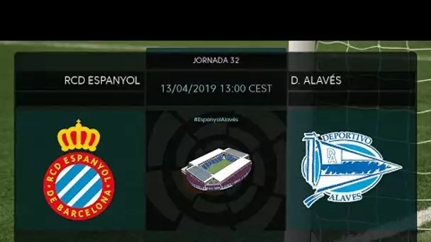 Calentamiento RCD Espanyol vs D. Alavés