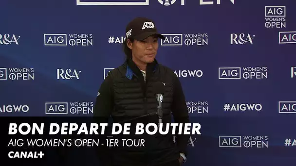Réaction de Céline Boutier, 5ème du Women's Open après le 1er tour.