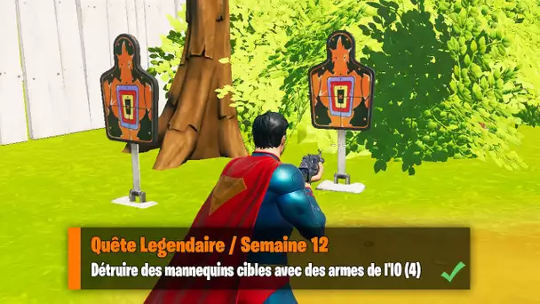 DETRUIRE DES MANNEQUINS CIBLES AVEC DES ARMES DE L'IO ! - FORTNITE DEFIS LEGENDAIRE SEMAINE 12