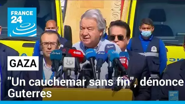 "Il est temps de faire taire les armes", dit Antonio Guterres aux portes de Gaza • FRANCE 24