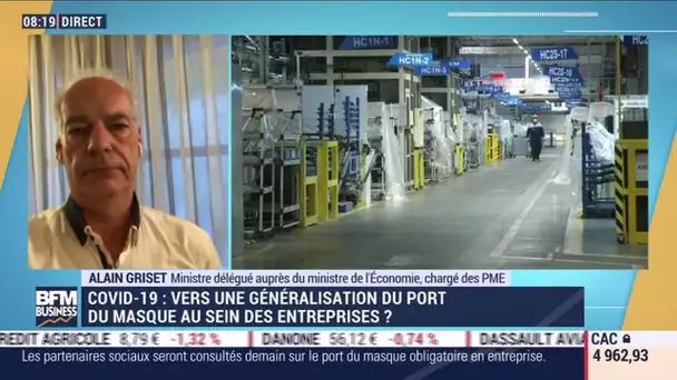 Alain Griset (Ministère de l'Économie) : Vers une généralisation du port du masque en entreprises ?