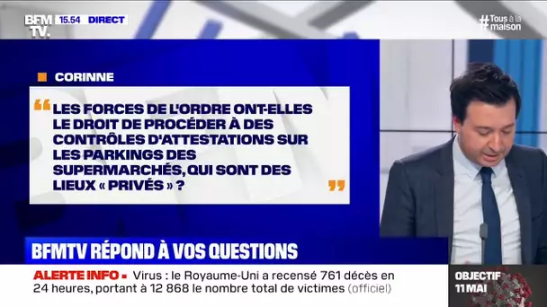 Les forces de l'ordre peuvent-elles contrôler les attestations sur les parkings des supermarchés ?