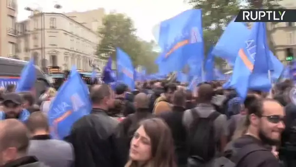 «Marche nationale de la colère» : les syndicats de police défilent à Paris
