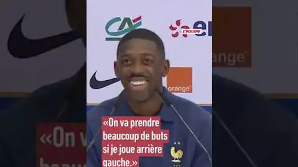 Ousmane Dembélé : "On va prendre beaucoup de buts si je joue arrière gauche" #shorts #worldcup