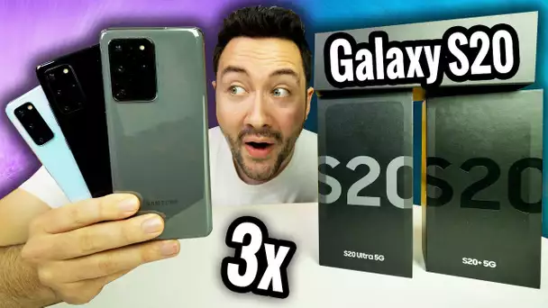 J'ai les 3 Galaxy S20, S20+ et S20 Ultra ! (Unboxing)
