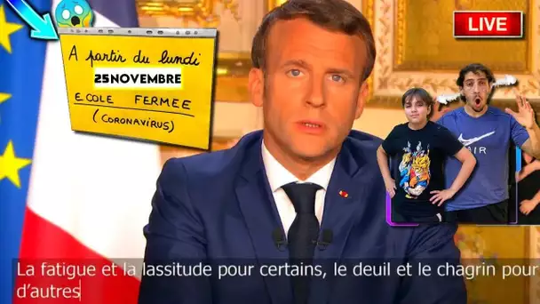 ON RÉAGIT AU DISCOURS D’EMMANUEL MACRON ! ( les écoles vont fermé ?)