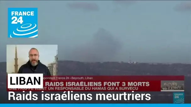 Liban : trois morts dans des raids israéliens, un responsable du Hamas blessé • FRANCE 24