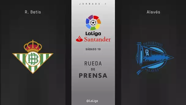 Rueda de prensa R. Betis vs Alavés