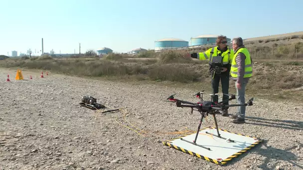 Un drone traqueur de pollution à Fos sur Mer
