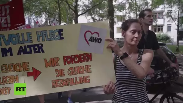 🇩🇪 Allemagne : manifestation pour une augmentation des salaires à Berlin