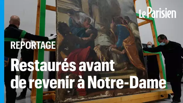 Dans les coulisses du chantier de restauration des tableaux de Notre-Dame sauvés de l’incendie