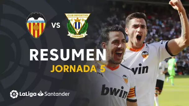 Resumen de Valencia CF vs CD Leganés (1-1)