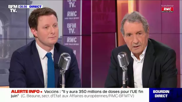 Clément Beaune face à Jean-Jacques Bourdin sur RMC et BFMTV