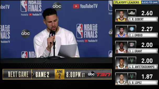 Klay Thompson Press Conference | NBA Finals Game 1