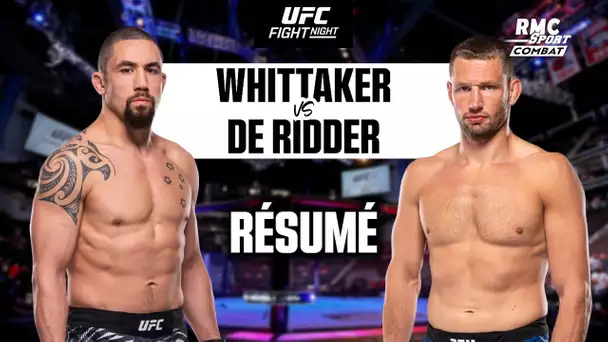 Résumé UFC : La hype De Ridder va-t-elle continuer ou s’éteindre contre Whittaker ?