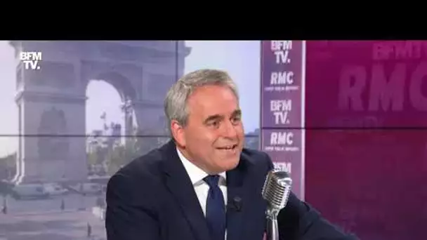 Xavier Bertrand face à Jean-Jacques Bourdin en direct