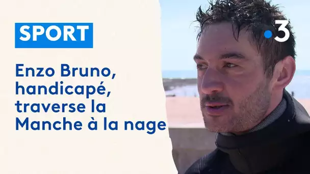 Handicapé, Enzo Bruno traverse la Manche et arrive à la plage des Minimes