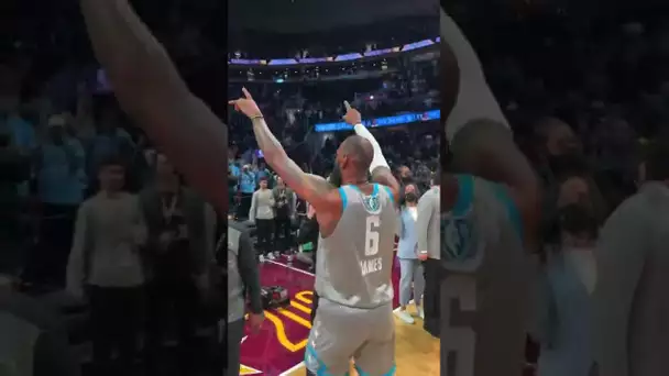 LeBron Salutes The Kids After The Win ❤