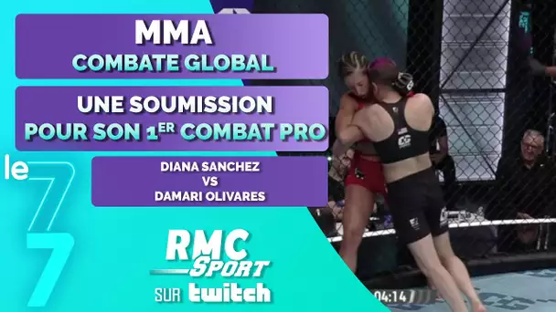 Twitch RMC Sport / MMA : Elle réussit une soumission pour son 1er combat pro