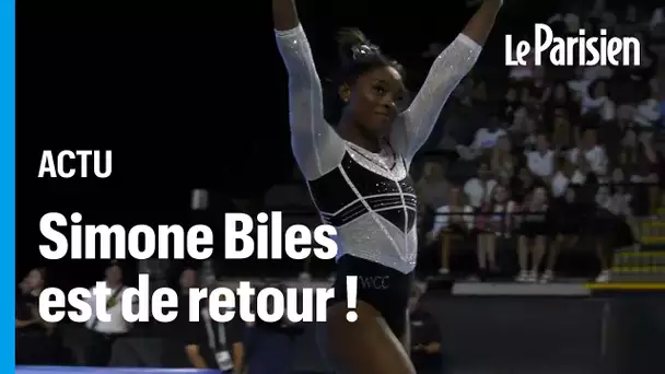 Simone Biles revient sur les tapis mais fait planer le doute sur sa participation aux J.O