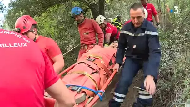 Pyrénées-Orientales : sauvetage réussi du spéléologue piégé dans une grotte