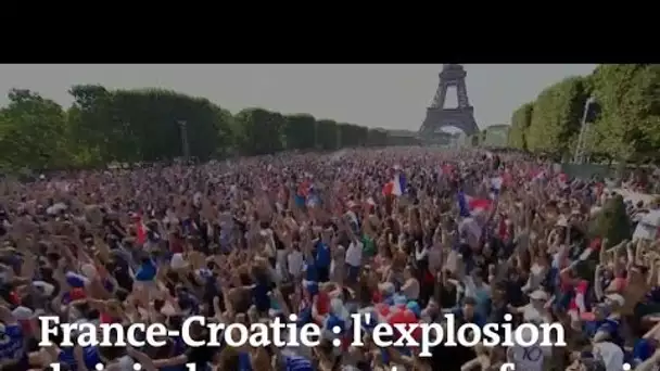 France-Croatie : à chaque but des Bleus, la joie grandissante des supporteurs français