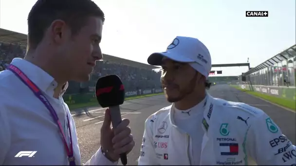 La réaction de Lewis Hamilton sur sa pôle postition - GP d'Australie