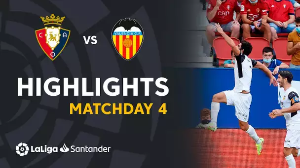 Resumen de CA Osasuna vs Valencia CF (1-4)