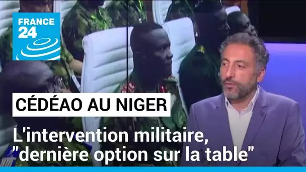 Niger: l'intervention militaire "dernière option sur la table", selon la Cédeao • FRANCE 24