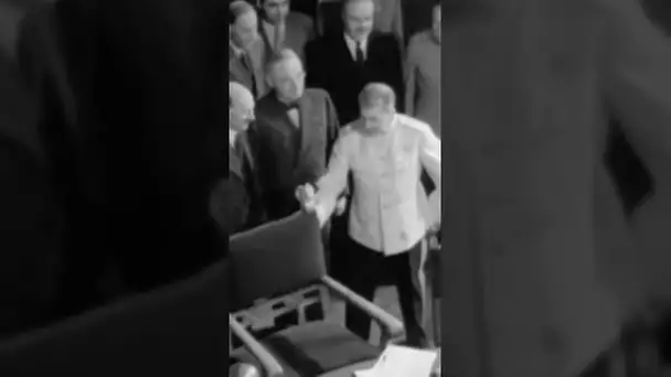 Crazy clip of Stalin pushing a chair away #history #ww2 #ww2rebuilder