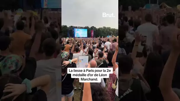La liesse à Paris pour la 2e médaille d'or de Léon Marchand #paris2024