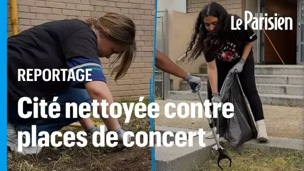 Garges-lès-Gonesse : des jeunes nettoient la cité contre des places de concert