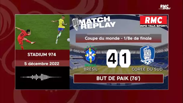 Coupe du monde 2022 : Le Brésil surclasse la Corée (4-1), le goal replay avec les commentaires RMC