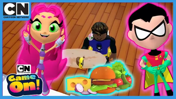 Gameplay Teen Titans Go! | Titan Chef dans ROBLOX | Game On! | Cartoon Network