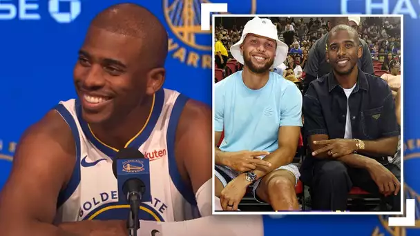 "We're Trying To Build"- Chris Paul Talks Playing With Stephen Curry & More At NBA Media Day!