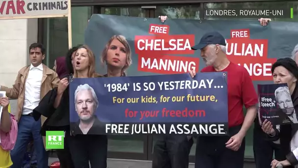 Londres : manifestation en soutien à Assange devant la Cour Westminster Magistrates