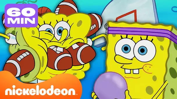 Bob L’éponge | Tous les sports pratiqués à Bikini Bottom ⚽️ | Compilation d'une heure | Nickelodeon