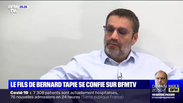 "Il est parti paisiblement":  Stéphane, le fils de Bernard Tapie, se confie à BFMTV