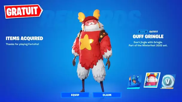 AVOIR LE SKIN "PAPA GUFF" GRATUITEMENT MEME SUR CONSOLE ! (FORTNITE WINTERFEST 2022 SKIN GRATUIT)