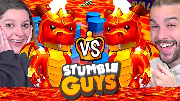 GUILLAUME VS KIM SUR STUMBLE GUYS ! QUI SERA LE MEILLEUR AVEC LES SKINS SPECIAUX ?