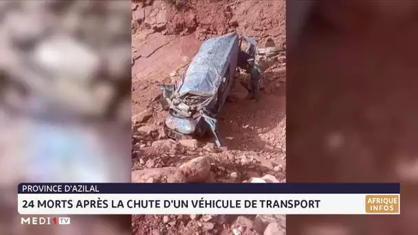 Drame routier dans la Province d´Azilal : 24 morts dans le renversement d´un véhicule de transport