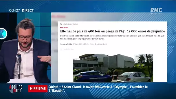 Elle est interpellée après avoir fraudé le péage à plus de 400 reprises