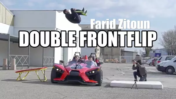 DEFI : DOUBLE FRONTFLIP au dessus d'une voiture en mouvement ! (feat. Farid Zitoun)