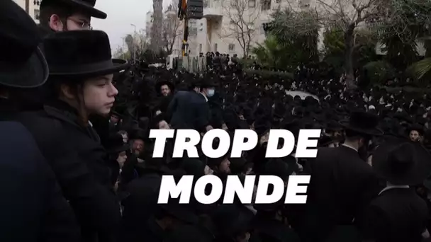 Des milliers d'ultra-orthodoxes bravent le confinement à Jérusalem pour assister à l'enterrement