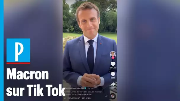 Macron inaugure son compte Tik Tok en s’adressant aux bacheliers