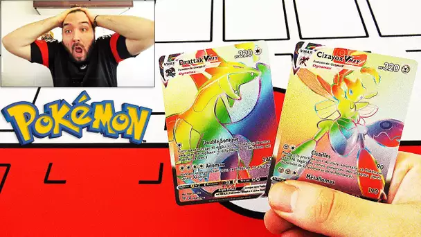 LA MEILLEURE OUVERTURE DE BOOSTER POKEMON DE 2021 ! 2 INCROYABLE CARTES POKEMON ARC EN CIEL RARE !!