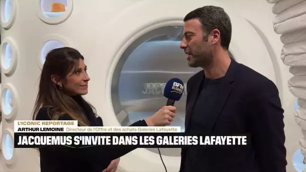 L'Iconic reportage: Jacquemus s'invite dans les vitrine des Galeries Lafayette 17/03/23
