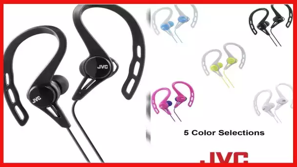 JVC HAECX20B Sports Clip Inner Ear Headphones, Black