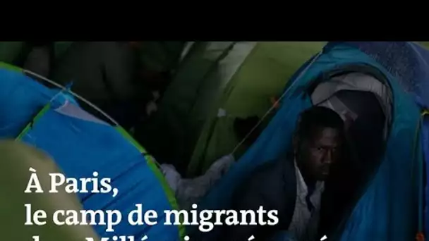 Images de l’évacuation du camp de migrants du Millénaire, à Paris