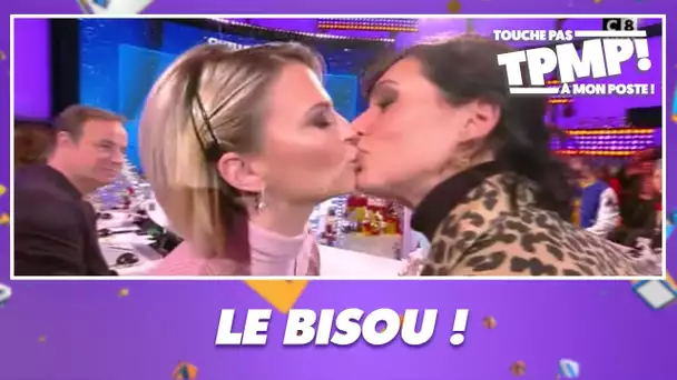 Le baiser sensuel entre Kelly Vedovelli et Géraldine Maillet